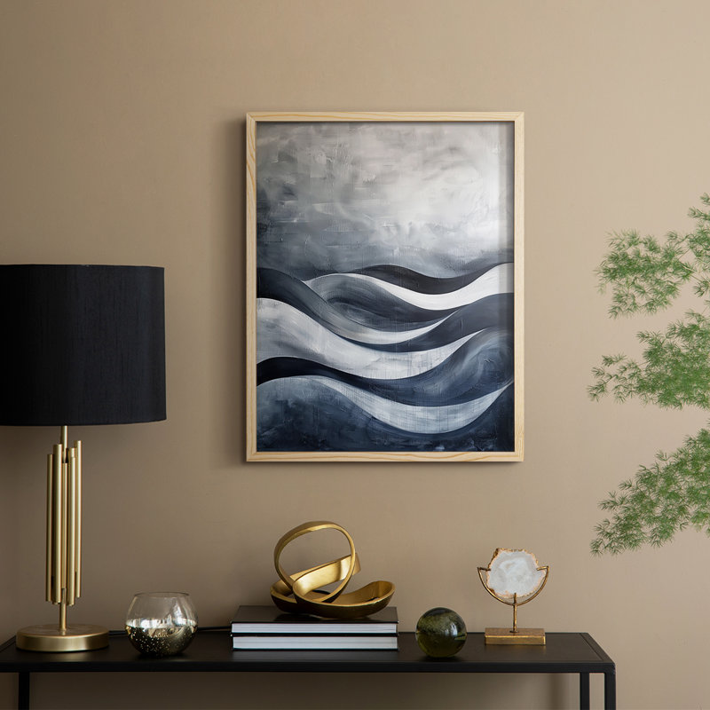 ABSTRACT Series CDLxxvii, reproduction encadrée - bois massif, H 11 po x l 9 po