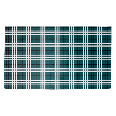 Carreaux verts faits à la main/blanc/noir Tapis décoratif