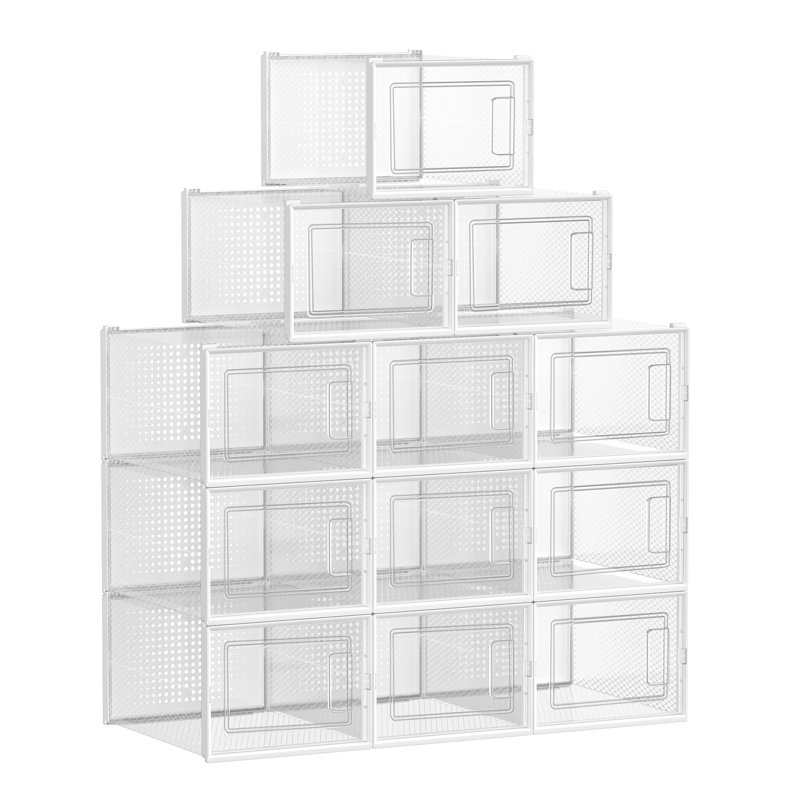 12 Pair Stackable Shoe Storage Box