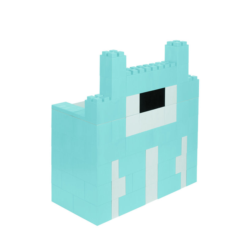 Ensemble de bureau monstre, Bleu clair / blanc