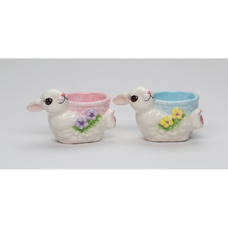 Easter Rabbit Egg Cup 2-piece Set