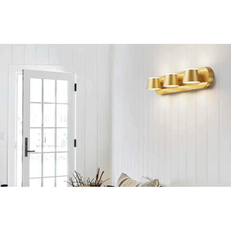 Boze Dimmable LED Vanity Light, Gold, 3