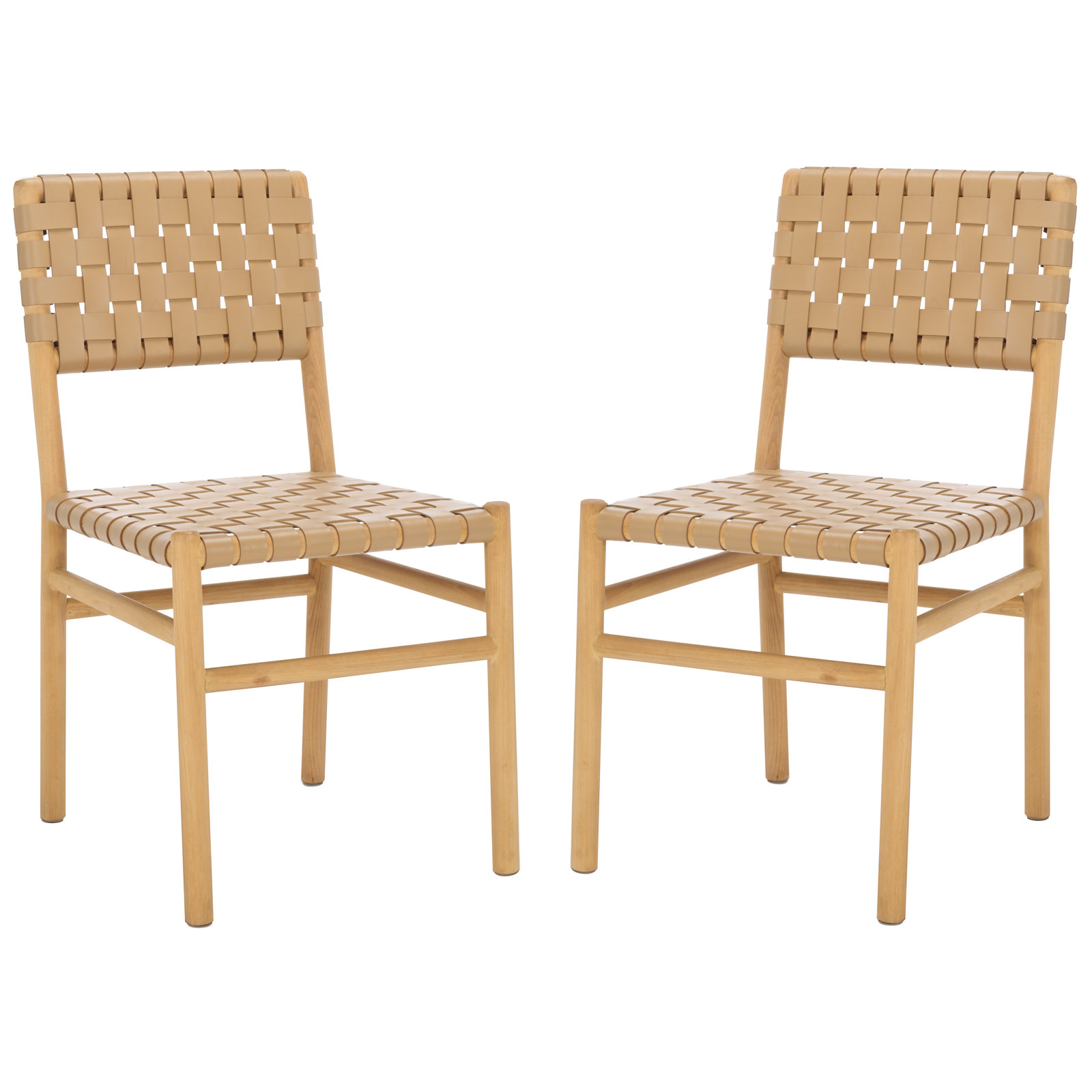 Jeremiah Genuine Leather Dining Chair, Tan