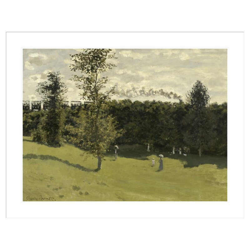 «Train in the Countryside» par Claude Monet, impression giclée encadrée, H 32,85 po x l 41,5 po