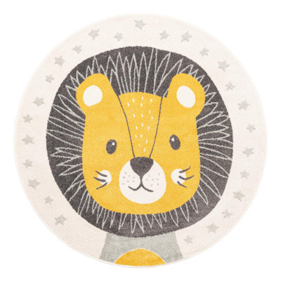 Tapis jaune / gris / ivoire Whimsy