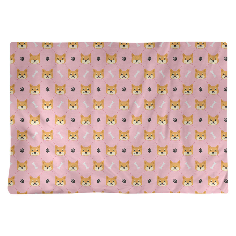 Napperon en coton 18 po Shiki Inu, Rose