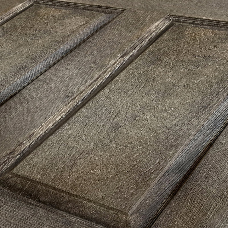 Porte standard lambrissée en bois manufacturé, 30 po x 80 po, Brun rétro