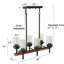 Luminaire suspendu industriel 6 lumières