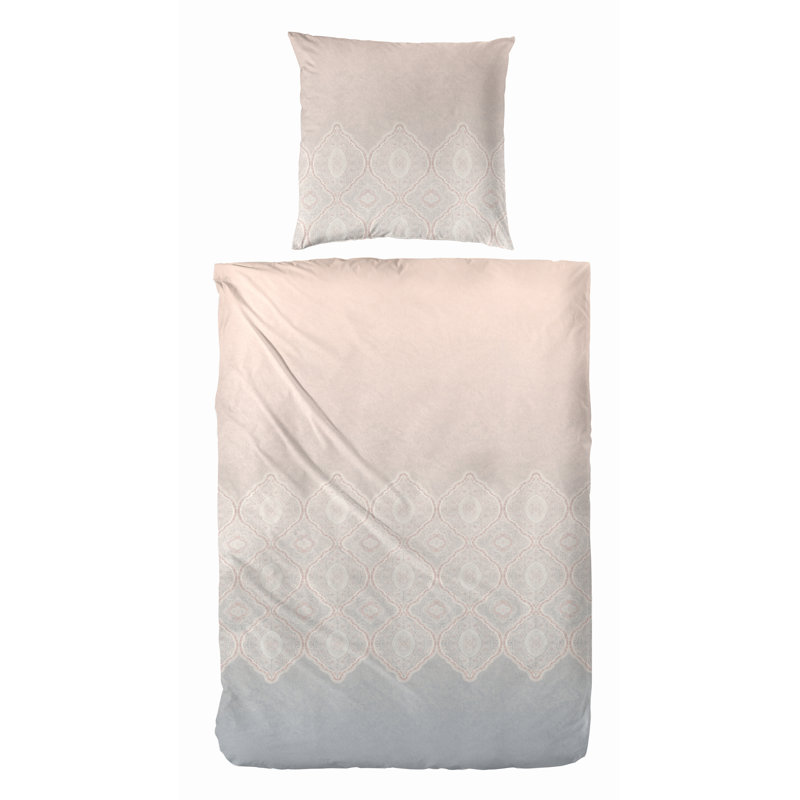 Rogozen Cotton Camouflage Duvet Cover Set with Pillow Shams Included, 155 x 220cm Duvet Cover + 1 Standard Pillowcase, Grey