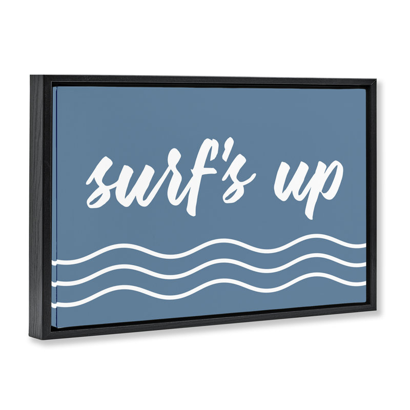 Toile flottante encadrée par Blue Surf's, Cadre flottant noir de jais, H 17 po x l 25 po
