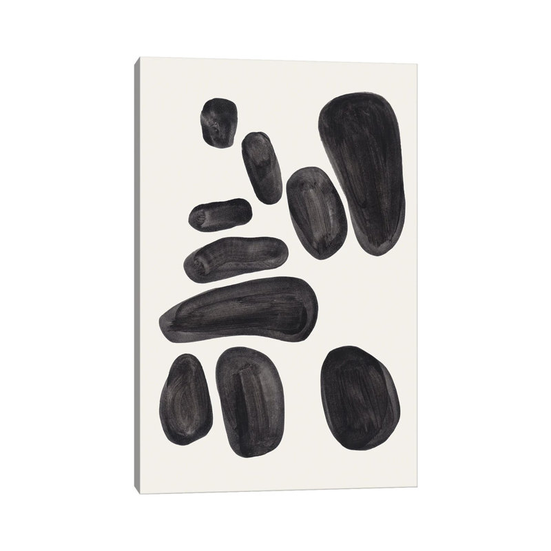 Ink Pebbles by EnShape - Wrapped Canvas Print, 66.04 cm H x 45.72 cm W x 1.91 cm D