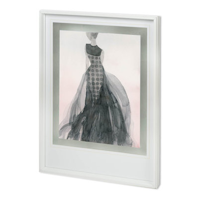 Tulle and Drapery II Hand Embelished Textured Framed Art Print Matted under Glass
