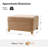 Elan Modern 30.25"W Rectangular Chenille Storage Ottoman with Reversible Flip-Top Coffee Table Tray-919886974