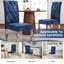 Chaise d'appoint capitonnée capitonnée (ensemble de 2) avec pieds en acier inoxydable-4504719