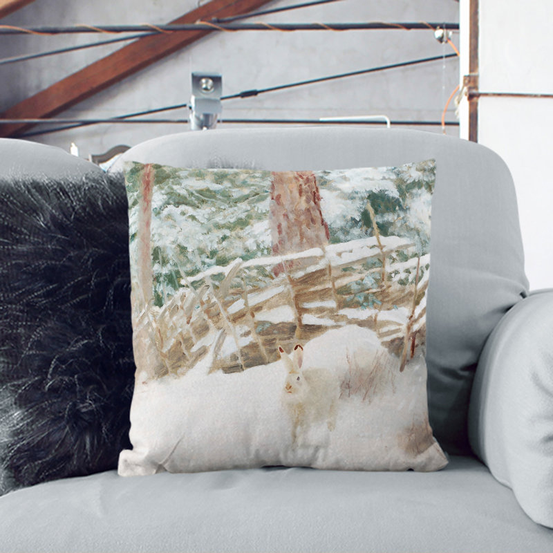 White Hare Vol.7 Scatter Cushion, White, 40cm H x 40cm W x 15cm D