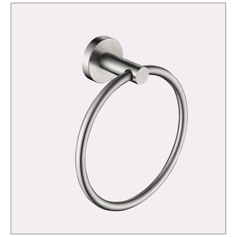 Ensemble de porte-serviettes de salle de bain en acier inoxydable 6 pièces, Nickel brossé, H 6,7 po x l 23,6 po x P 3 po