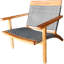 Chaise de terrasse et de salle à manger en bois teck, gris Cabrillo