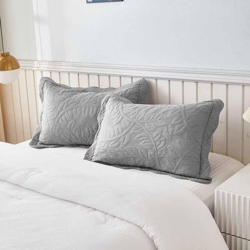 Taie décorative 100% coton MarCielo, Standard, Gris clair