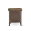 Ensemble de chambre à coucher 2 pièces - Base de lit capitonnée à boutons pleine grandeur - Tête de lit tapissier en velours taupe brun et table de chevet à finition jacobine-491989084-491989083