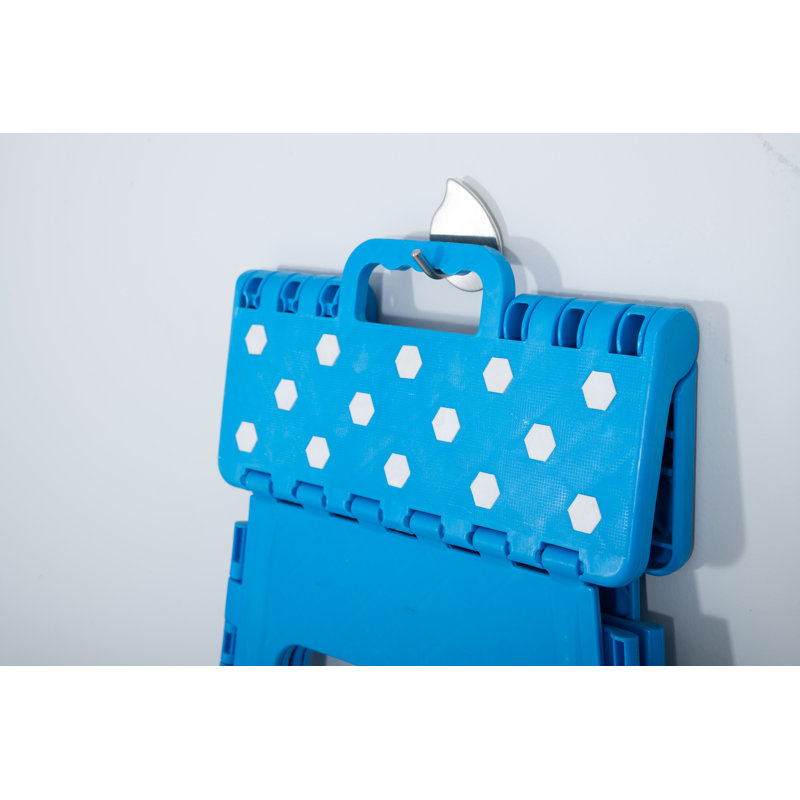 1 - Step Plastic Folding Step Stool, Blue