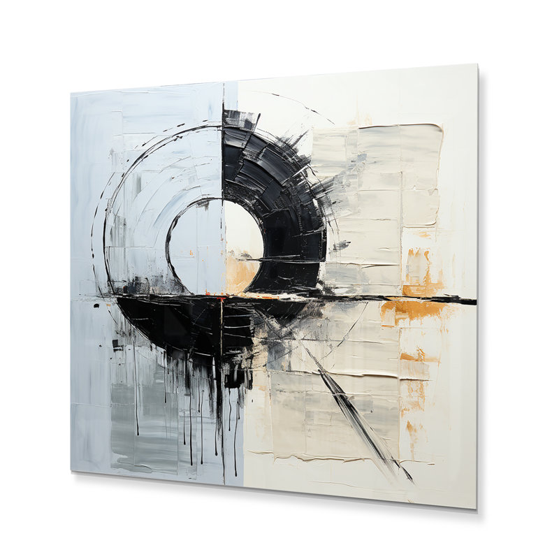 - Salon d'art mural abstrait en métal, H 24 po x l 24 po x P 1 po