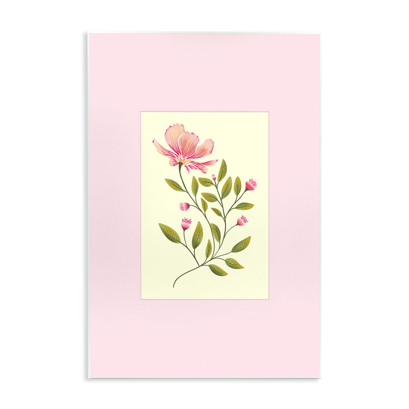 Single Budding Flower Wall Plaque, design by Pooja Dave, 15" H x 10" W