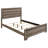 Washed Taupe Queen Panel Bed