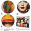 Portraits orange rétro Mid-Century I - impression-664499617-664499616