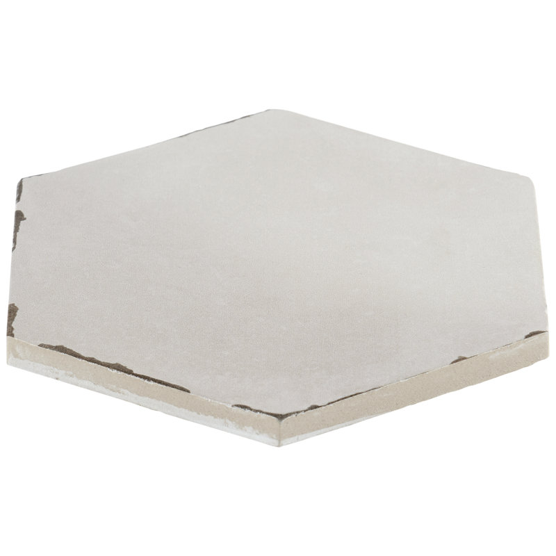 Carrelage mural et de plancher en porcelaine hexagonale 6 po Palo Alto Hexagon, Taupe