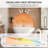 CASAINC 59" Oval Solid Surface Freestanding Soaking White Bathtub With Drain