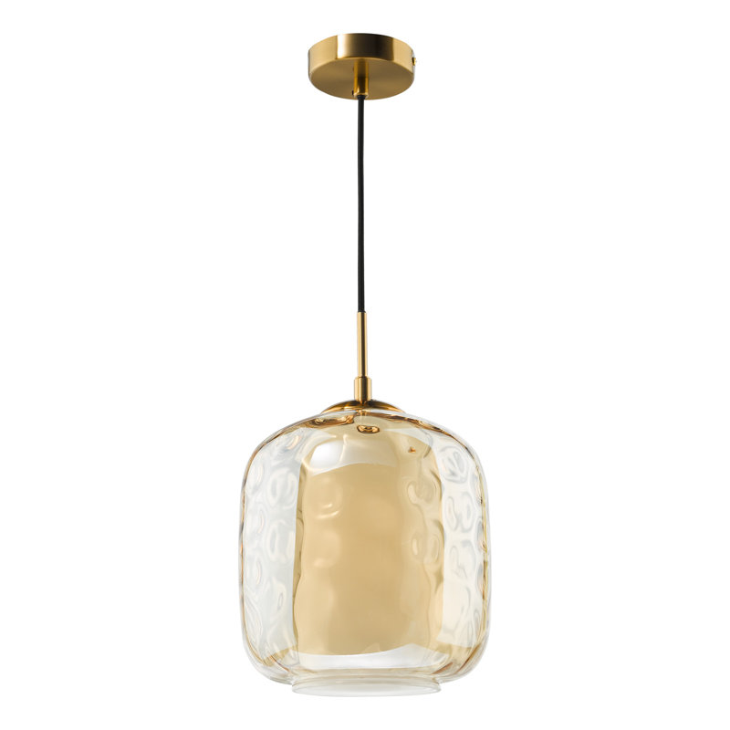 Abdinajib 1 - Light Jar Pendant, Aged Brass, Champagne