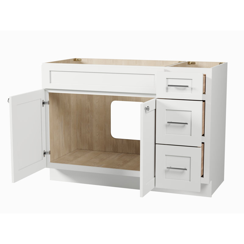 Base de meuble-lavabo simple 48 po Disar, Blanc