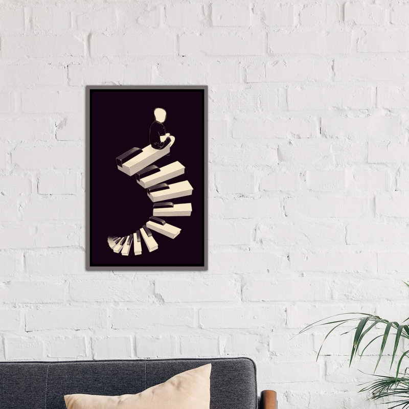 « infinite tune » par mathiole-impression sur image, H 26 po x l 18 po x 1,5 po, Toile encadrée de bois rustique foncé