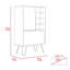 Armoire à porte simple L Bar, huit porte-bouteilles encastrés, quatre pieds, gris clair