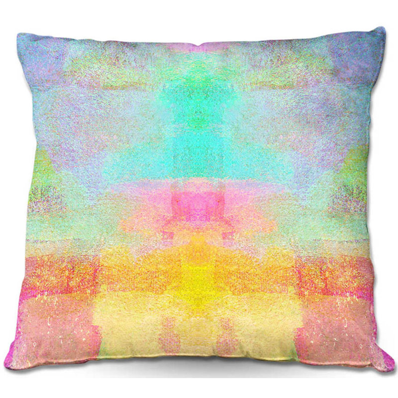 Coussin décoratif à champs pastel canapé, 18 po x 18 po