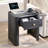  Modern Wood Nightstand with Charging Station & Storage Drawer, 23.6" Tall Curved Bedside Table-1205124788