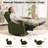 32" W Modern Chenille Swivel Rocker Glider Nursery Recliner with Adjustable Headrest and Lumbar Support-349017319
