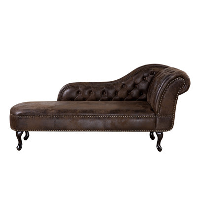 Brennon Faux Leather Chaise Lounge