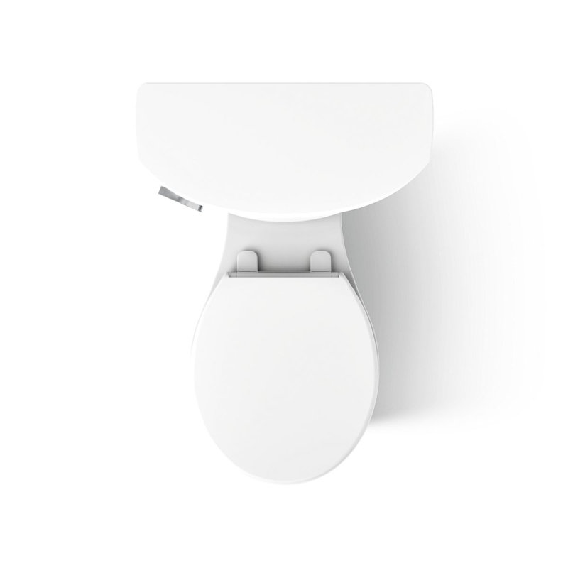 Cimarron® 1.28 GPF Water Efficient Round Two-Piece toilet (Seat Not Included), White, Right-Hand