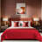 Premium Ranforce Quilt Cover, 102 x 87 | 100% Cotton, 145 Thread Count, Red Color | Durable Button Closure, Machine Washable at 30°C | Luxurious Bedding for Ultimate Comfort & Style-112709282-112709274