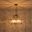 Lustre tambour en verre d'eau 6 lumières-165563377