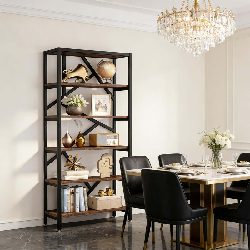 Versatile Shelf Display,Sturdy Bookshelf,Modern Bookcase