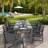 A large dining set suitable for the courtyard lawn, including an ultra-long table and 8 chairs, specially customized for high-end family gatherings-1245236137