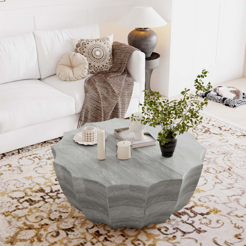 Table basse imperméable 35,43 po MGO pour terrasses, jardins, arrière-cours et salons