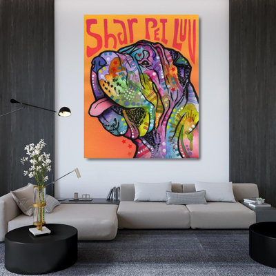 Art sur toile de la collection Dean Russo de Hokku Designs, titre: Shar Pei Love