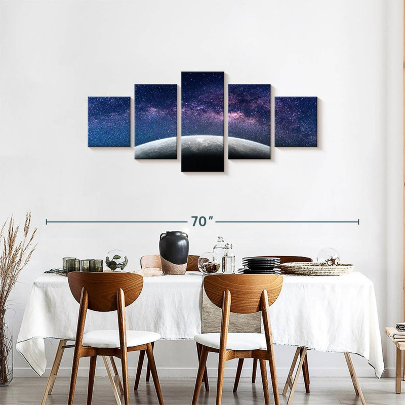 La Terre et la Voie Lactée, H 24 po x l 55 po