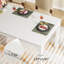 Grande table de salle à manger rectangulaire 78 po pour 6-8 personnes 78 po-1754573588