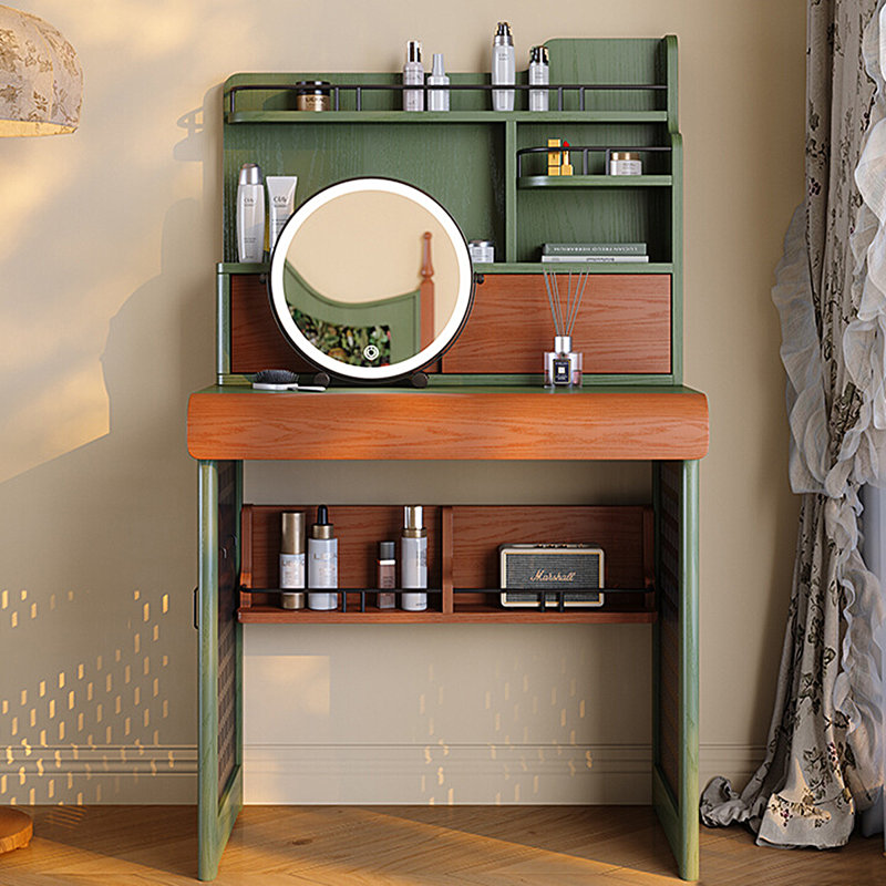 31.50"Green Minimalist Solid Wood Dressing Table