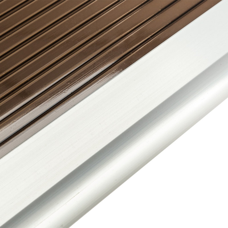 Door Wndow Awning Rain Cover Eaves, 10" H x 117" W x 38" D, Brown/Black