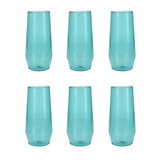 Fortessa Sole Outdoor Shatter Resistant BPA Free Premium Copolyester Plastic Drinkware 6 Pack, Terra Cotta Orange, Stemless Wine Glass